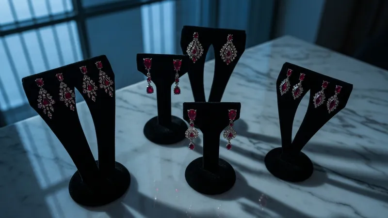 Styles de boucles d'oreilles rubis